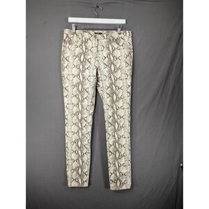HM Womens Snakeskin Print Skinny Pants Tan‎ Brown Size 12
